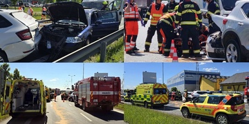 Hromadná dopravní nehoda u Makro, přivaděč do Plzně je zcela uzavřen
