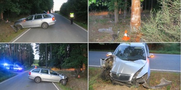 Rozštípal auto o strom a z místa utekl