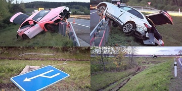 Těžce opilý řidič vyletěl z vozovky a po neuvěřitelných 170 metrech narazil do svodidel - výzva policie