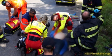Vážná havárie motorkáře