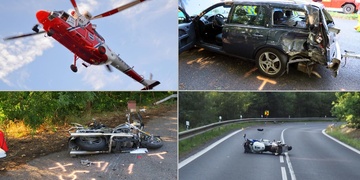 Dvě vážné nehody motorkářů