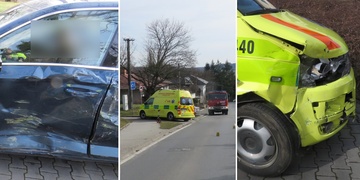 Řidička zřejmě přehlédla sanitku