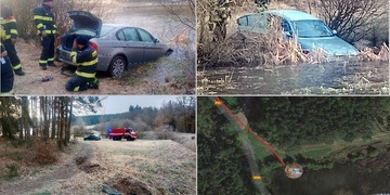 Po delším letu zaparkoval do rybníka