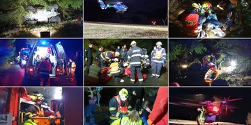Dvě vážné nehody najednou, u obou přistával vrtulník