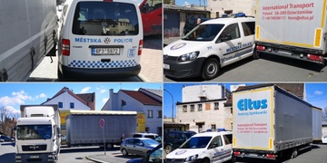 Řidiči ujel kamion a skončil v autě městské policie