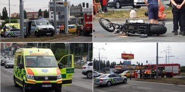 V Plzni se srazila sanitka s motorkářem