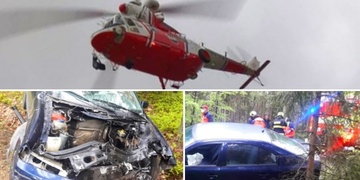 Další dnešní nehoda, tentokrát k ní musel i vrtulník