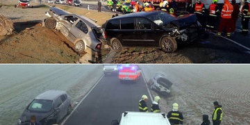 Od rána dochází k velkému množství nehod