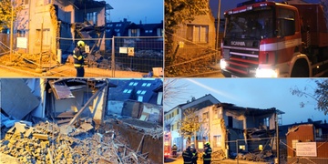 V Plzni se zřítily trosky domu