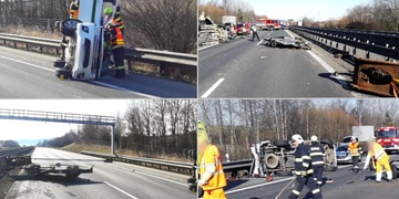 Havárie uzavřela dálnici D5 z Prahy na Plzeň