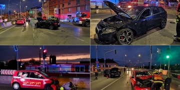 Střet vozů u mostu Milénia