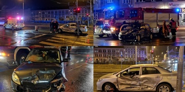 Řidička vjela do křižovatky na červenou