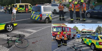 Střet auta s cyklistou