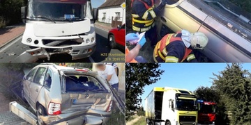 Jeden silně opilý cizinec narazil do kolony, druhý se převrátil do příkopu