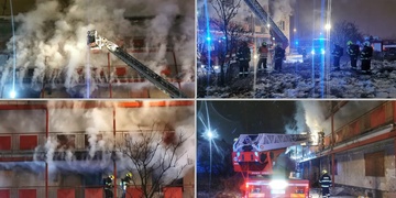 V Plzni hoří pavlačák, na místě jsou desítky hasičů