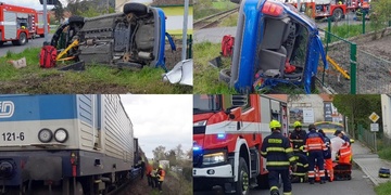Střet auta s vlakem