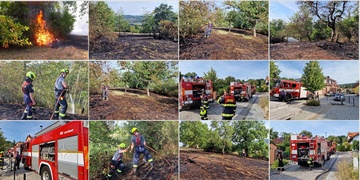 Hasiči již porazili rozsáhlý požár u Rotundy sv. Petra a Pavla