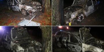 Silně opilý řidič unikl z hořícího vozu