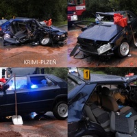 Při čelním střetu u Vejprnic byli zraněni čtyři lidé