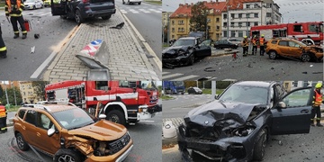 Dopravní nehoda na Rokycanské v Plzni