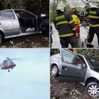 Vážná nehoda, řidiče našli v bezvědomí