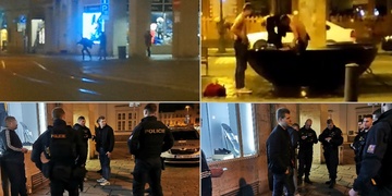 Řádění opilých Ukrajinců v centru Plzně ukončili až policisté