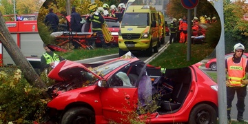 Velmi vážná nehoda uzavřela Studentskou ulici v Plzni