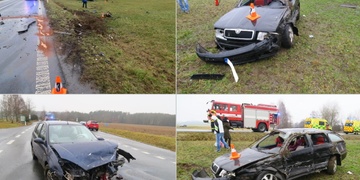 Z rotujícího auta vypadávali cestující