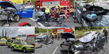 Čelní střet u Olympie, jeden z řidičů jel po přivaděči v protisměru