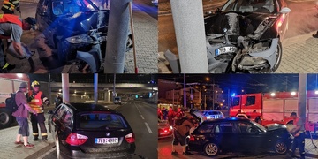 Dopravní nehoda v centru Plzně, řidič měl téměř tři promile