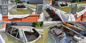 Ranní požár elektroauta