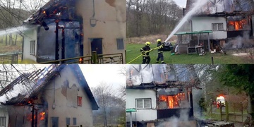 Hasiči v tuto chvíli likvidují požár hájenky