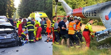 Aktualizováno - řidič osobního vozu vjel motocyklistovi přímo do cesty