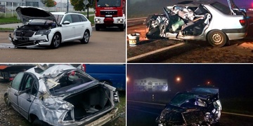 Noc a ráno ve znamení vážných nehod - více než deset zraněných