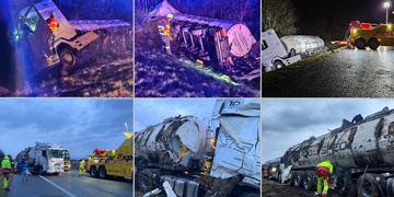 Převrácená cisterna s mlékem uzavřela dálnici D5