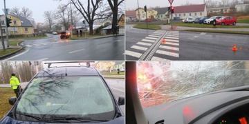 Střet auta s mladým chodcem