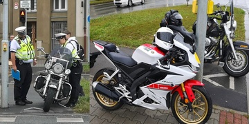 Střet motorek u Prazdroje