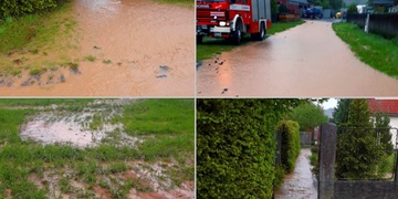 Obcí se prohnala přívalová vlna