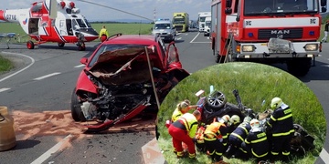 U vážné nehody přistával vrtulník LZS, na místě tři zranění