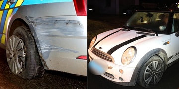 Opilý děda naboural auto hlídkujících policistů