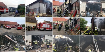 Opravna zemědělských strojů zcela shořela