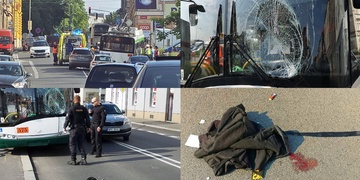 Střet trolejbusu s chodcem skončil velmi vážným zraněním