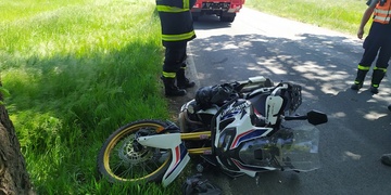 Střet motorkáře se sikou