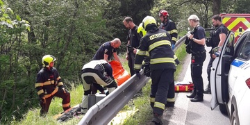 Při nehodě se zranil německý motorkář