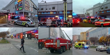 Požár v Galerii Slovany, stále aktualizujeme
