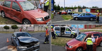 Po nárazu se vůz převrátil přes střechu