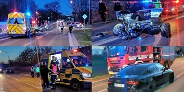 Střet motorkáře s autem uzavřel Chrásteckou ulici