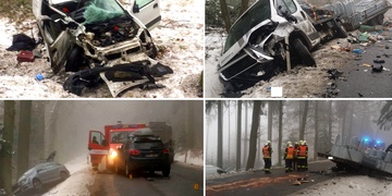 Hromadná nehoda u Merklína, na místě několik zraněných