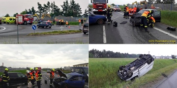 Po střetu se dodávka převrátila a byly zraněny dvě ženy