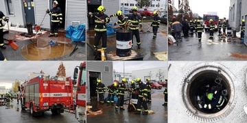 Masivní únik stovek litrů oleje ze servisu v Plzni na Domažlické ulici